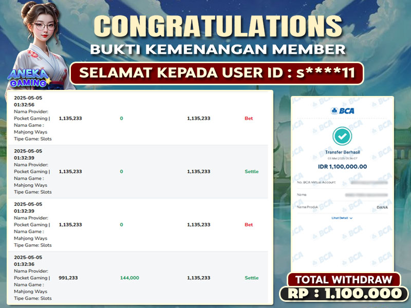 JACKPOT MAIN SLOT MAHJONG 05 MEI 2025